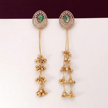 Designer Green Color Kashmiri Earrings – Perfect for Traditional Functions